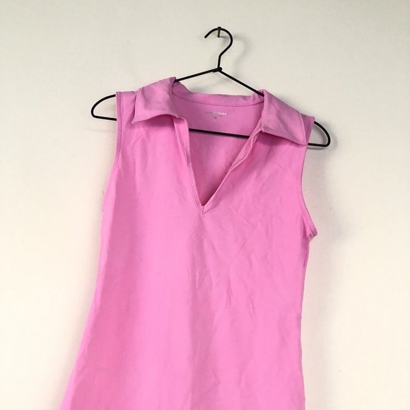 YEAR OF OURS Club Dress True Pink Jersey Collar Bodycon Mini - Picture 6 of 9